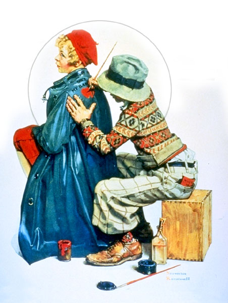 Painting coat (1927) - Norman Rockwell Tablo
