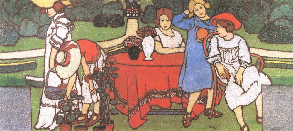 Painting for the Schiffer Villa (1911) - József Rippl-Rónai Tablo