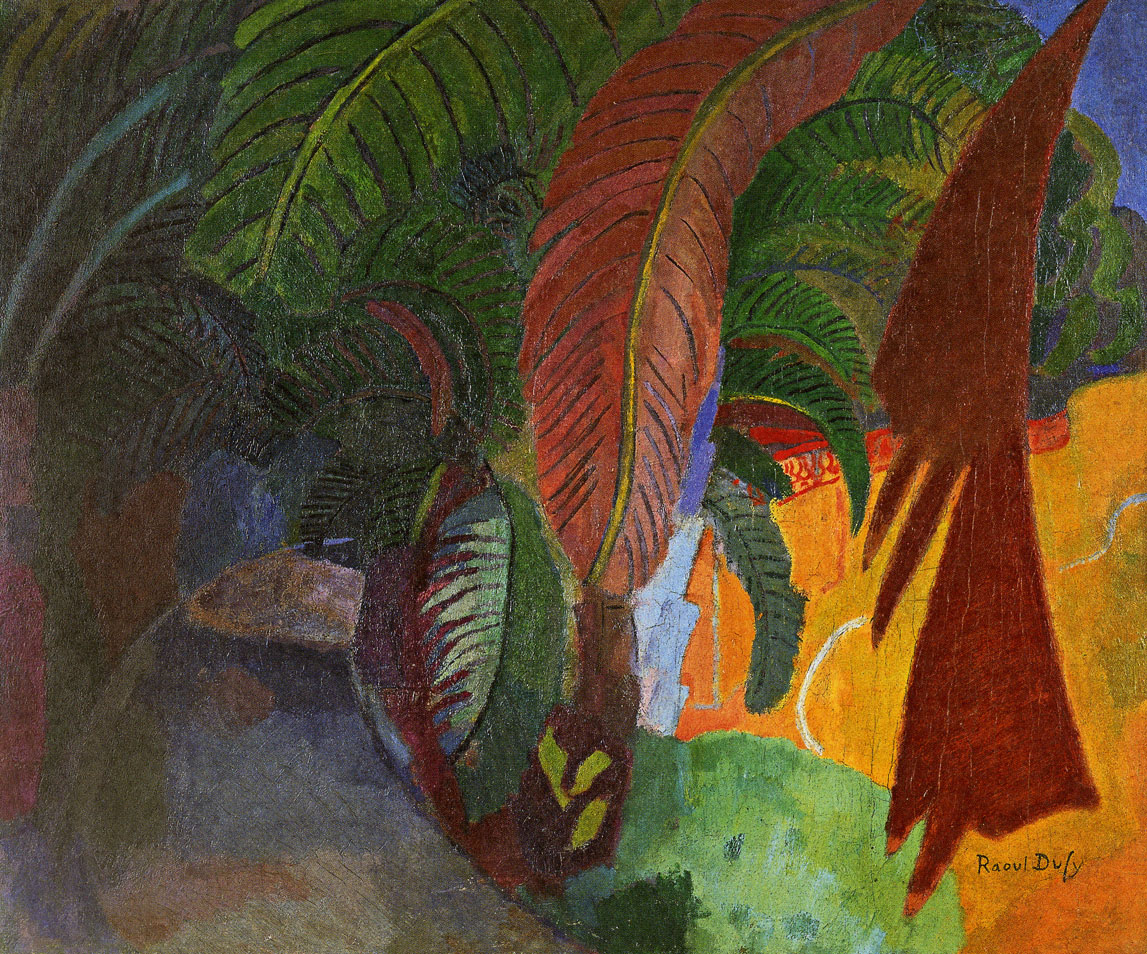 Palm Trees At Martigues (Homage To Gauguin) (1910) - Raoul Dufy Tablo