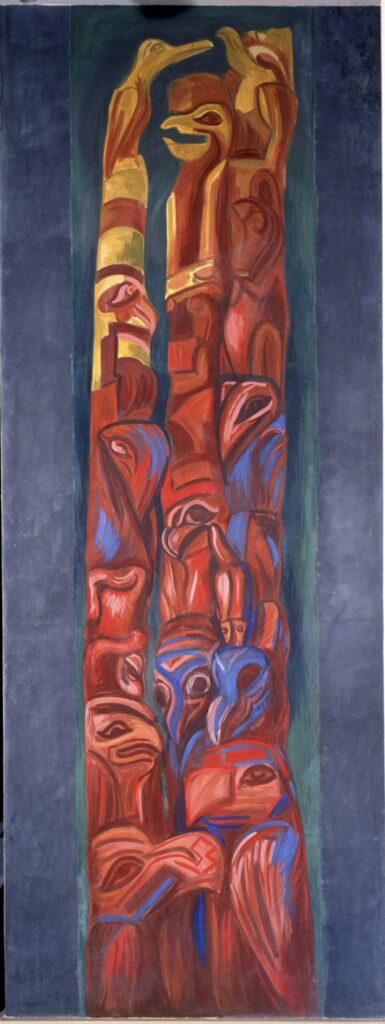 Panel 10. Totem Poles The Epic of American Civilization (1932) – José Clemente Orozco Tablo