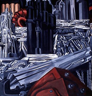 Panel 14. The Machine The Epic of American Civilization (1932) – José Clemente Orozco Tablo