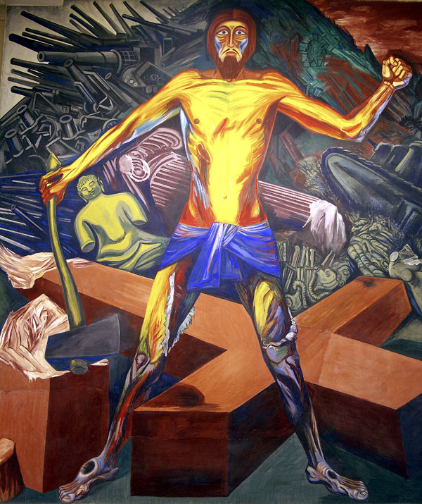 Panel 19. Modern Migration of the Spirit The Epic of American Civilization (1932) – José Clemente Orozco Tablo