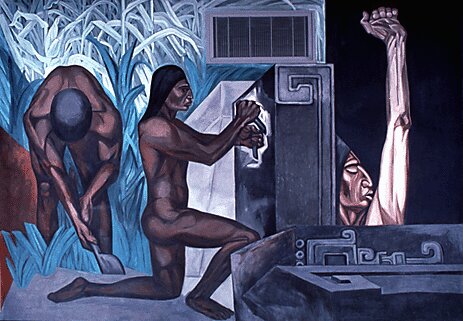 Panel 6. Pre Columbian Golden Age The Epic of American Civilization (1932) – José Clemente Orozco Tablo