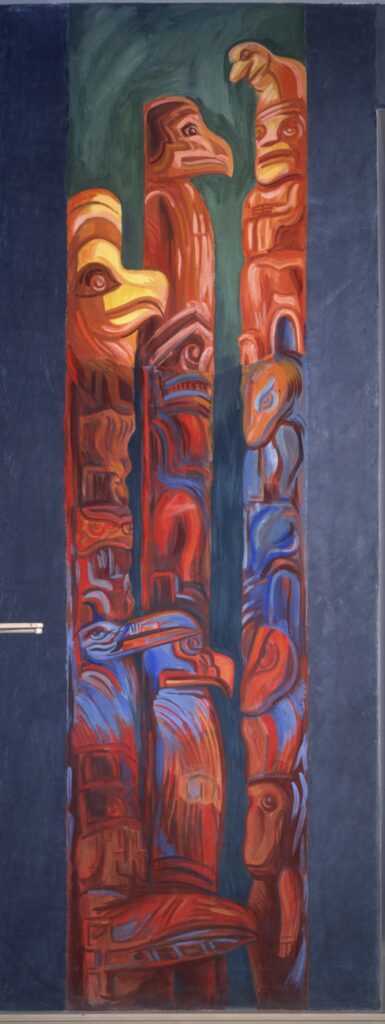 Panel 9. Totem Poles The Epic of American Civilization (1932) – José Clemente Orozco Tablo
