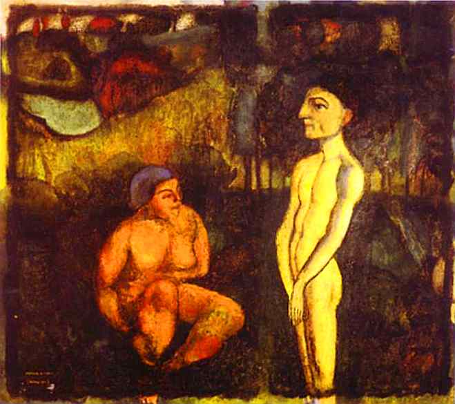 Paradise, Adam and Eve (1910) – Marcel Duchamp Tablo