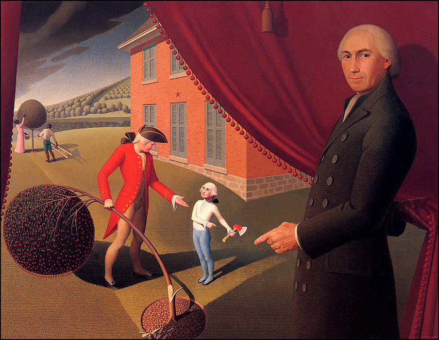 Parson Weems' Fable (1939) - Grant Wood Tablo