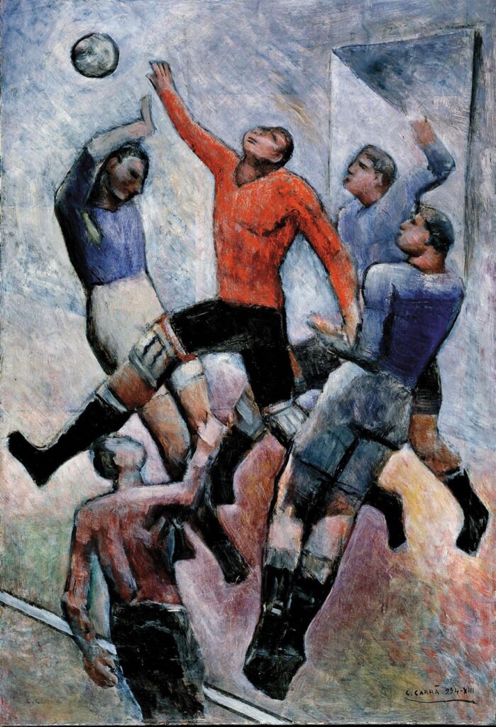 Partita di calcio (1934) - Carlo Carrà Tablo