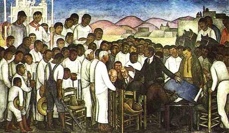 Partition of the Land. (1924) – Diego Rivera Tablo