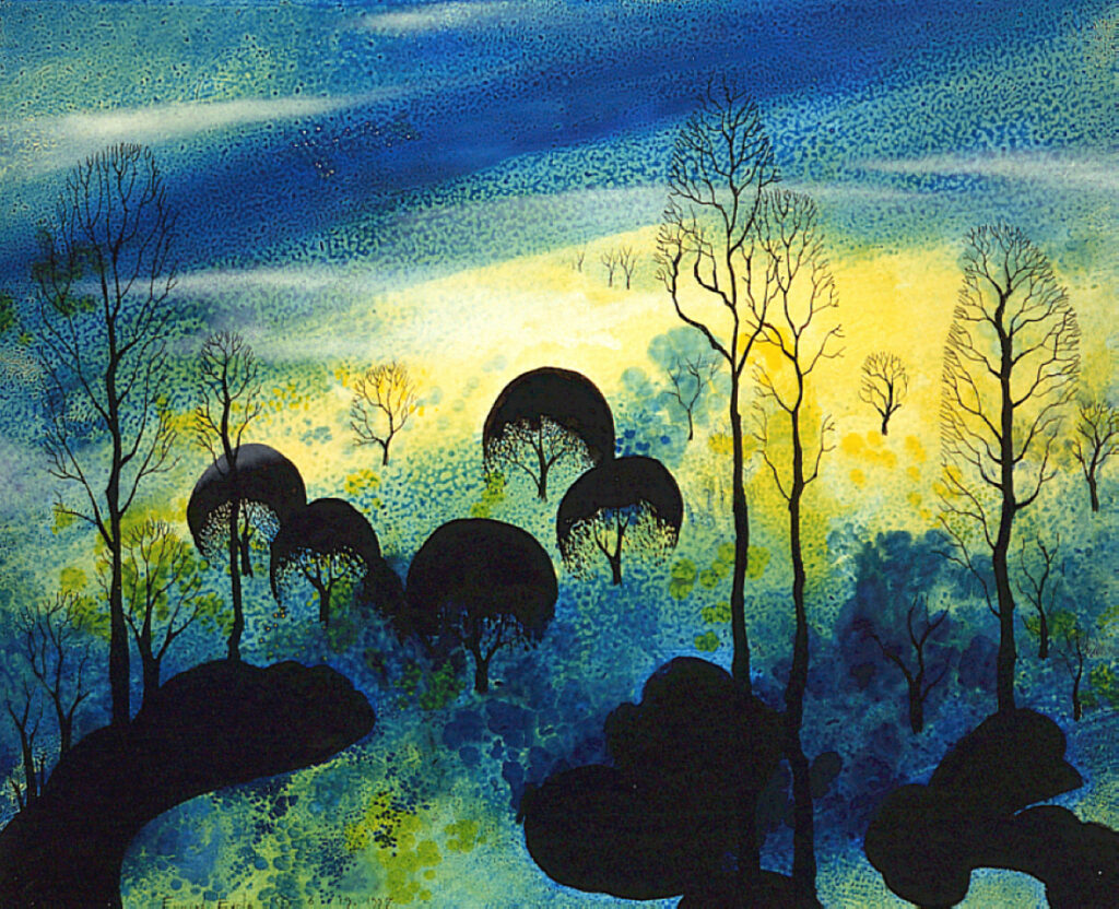 Pastures Through the Fog - Eyvind Earle Tablo