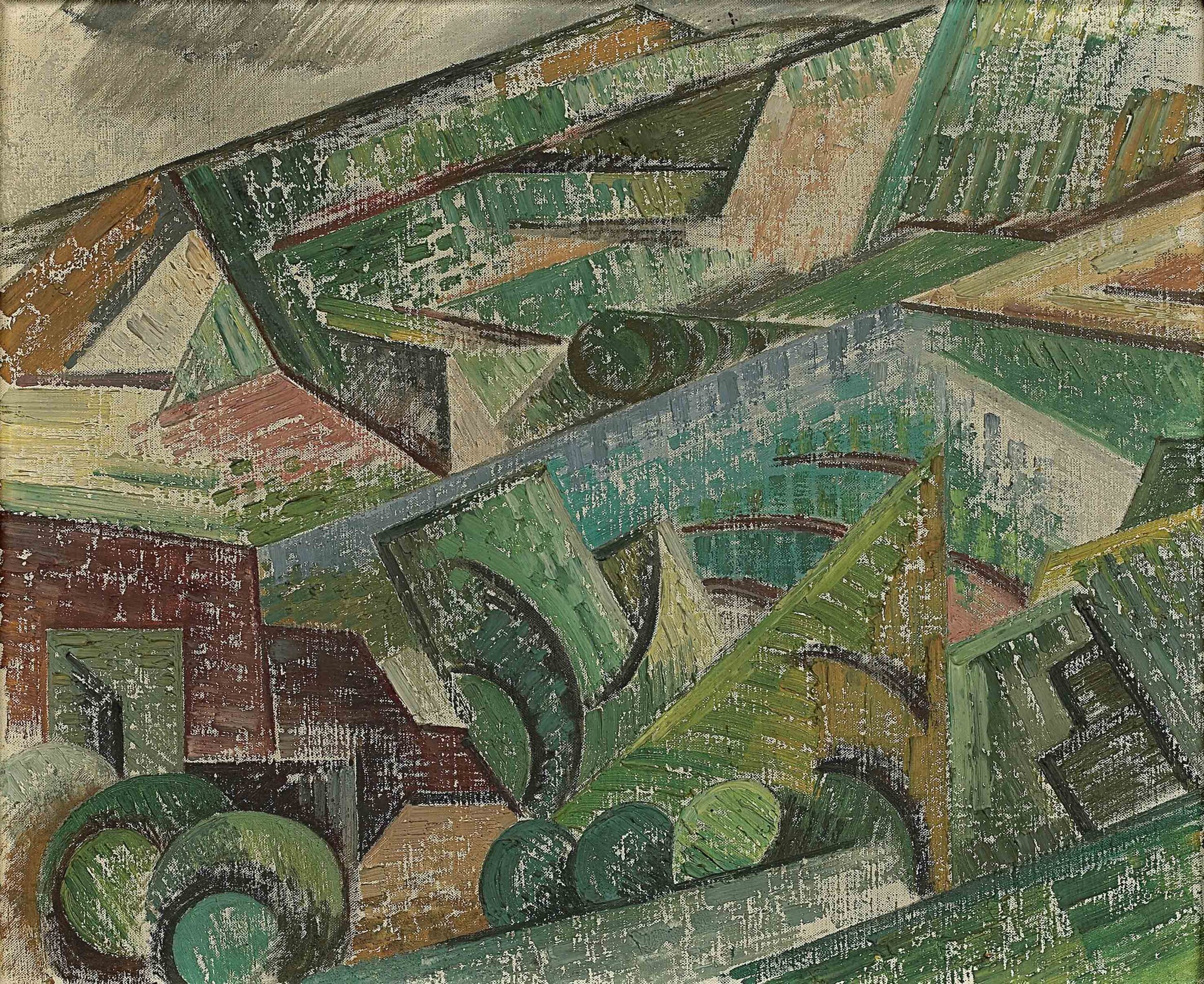 Paysage cubiste (1913) - Auguste Herbin Tablo
