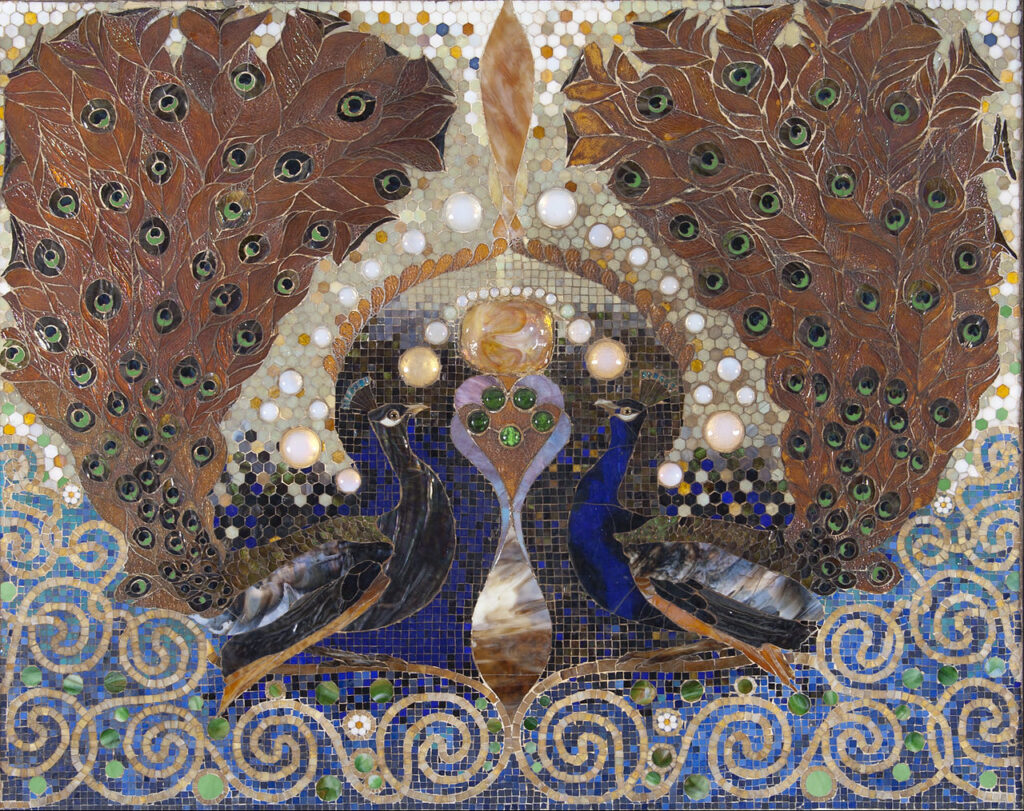 Peacock Mosaic from entrance hall of the Henry O. Havemeyer house (1891) - Louis Comfort Tiffany Tablo