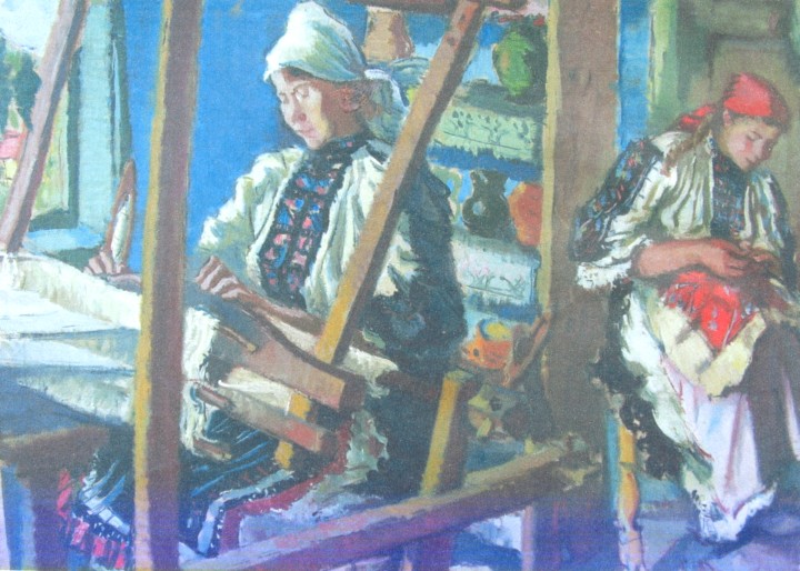 Peasant weaving at war (1930) - M. H. Maxy Tablo
