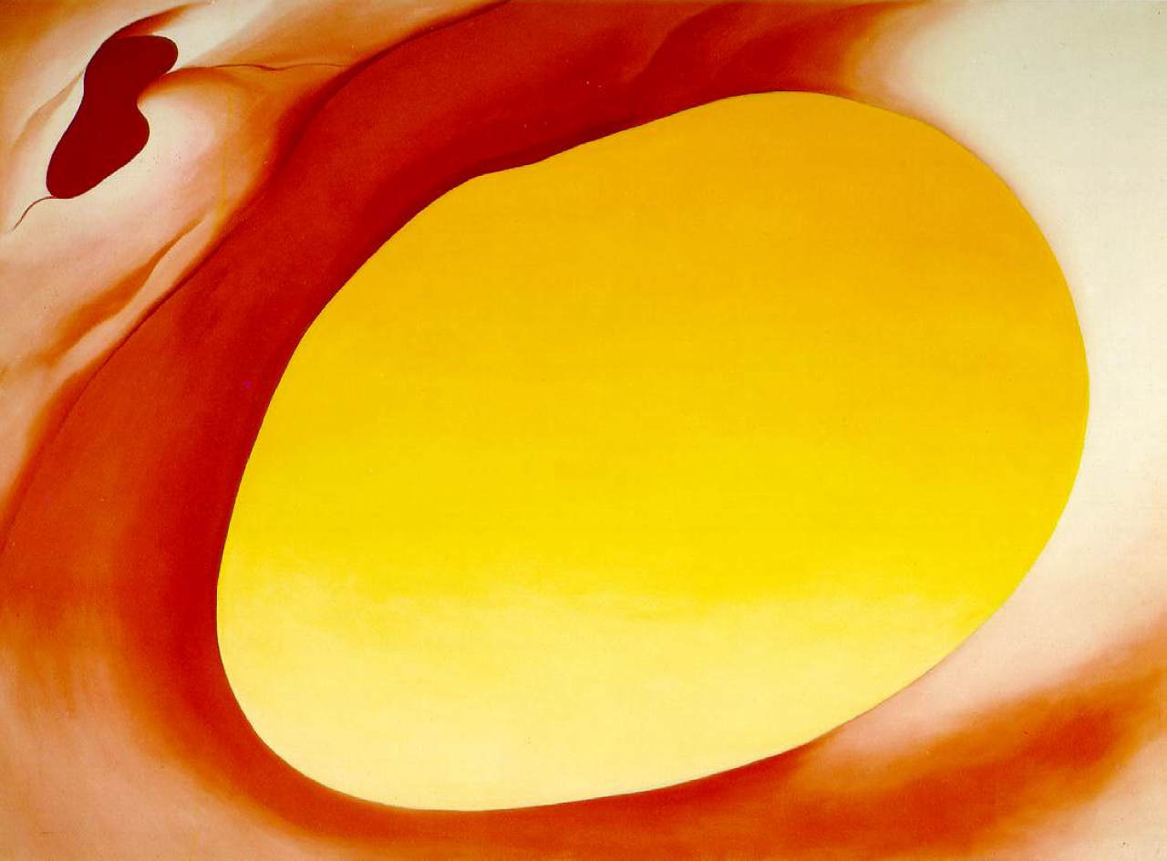 Pelvis Series Red with Yellow (1945) - Georgia O'Keeffe Tablo