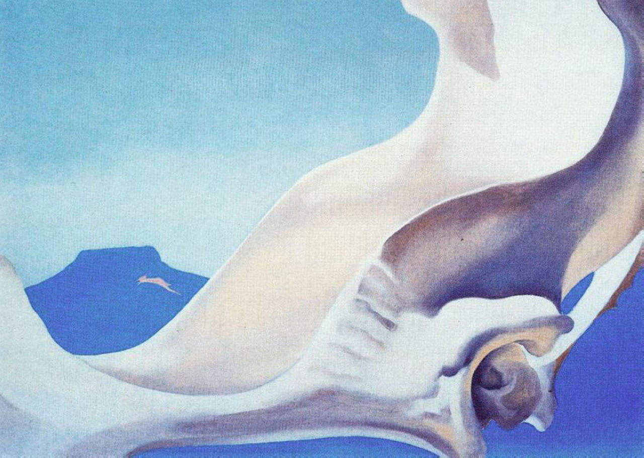 Pelvis with pedernal - Georgia O'Keeffe Tablo