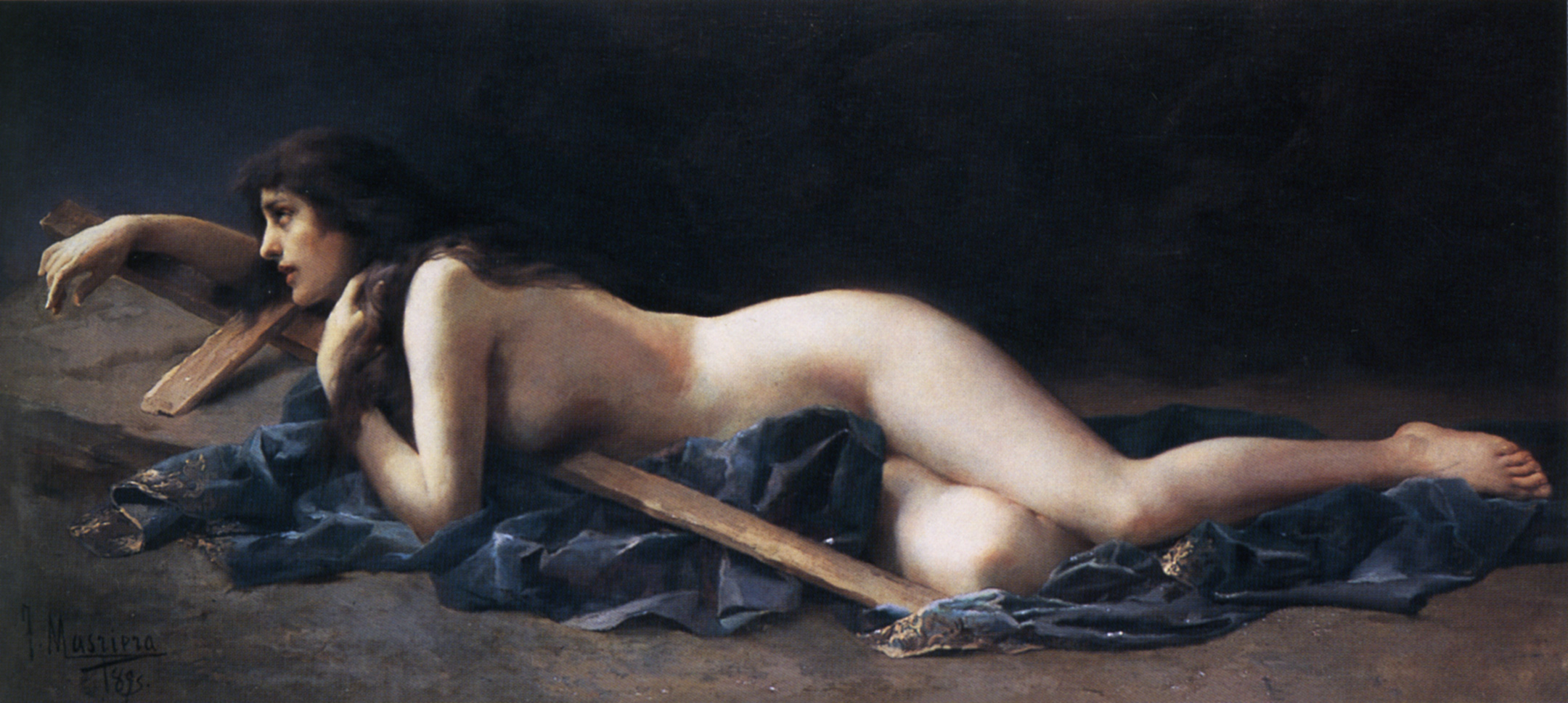 Penitent Magdalene (1890) - Francesc Masriera Tablo kanvas tablo