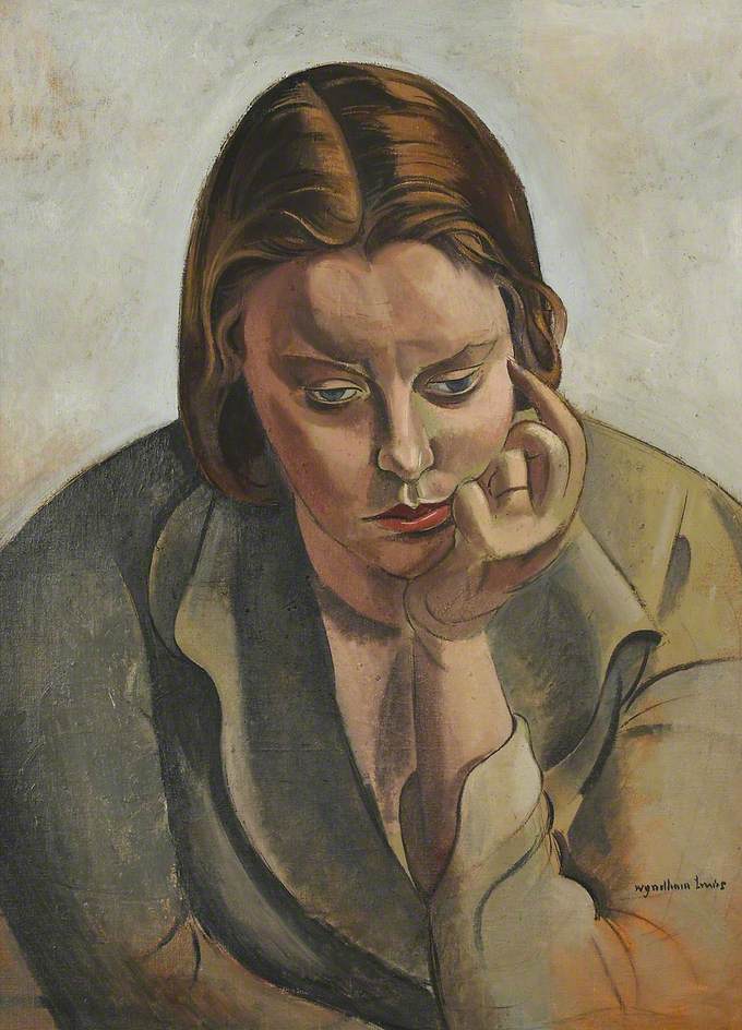 Pensive Head (1937) - Wyndham Lewis Tablo