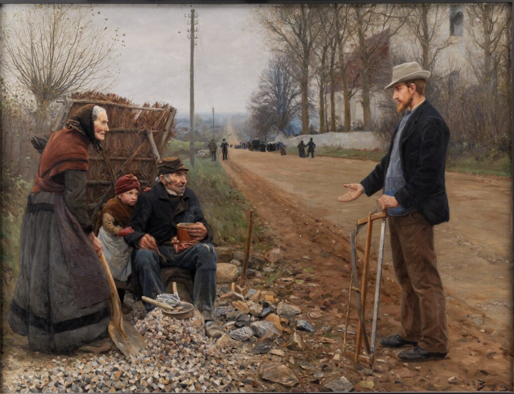 People by a Road (1893) - Hans Andersen Brendekilde Tablo