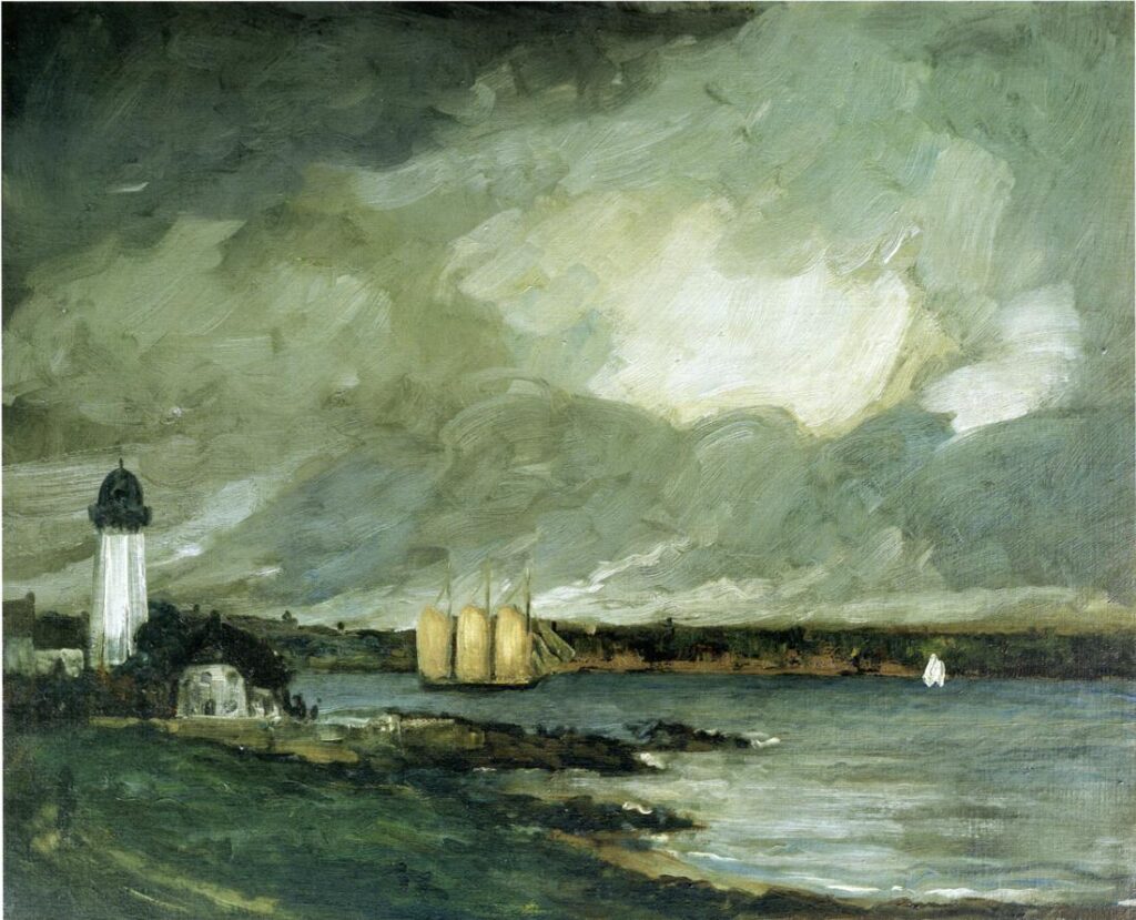 Pequot Light House, Connecticut Coast (1902) - Robert Henri Tablo