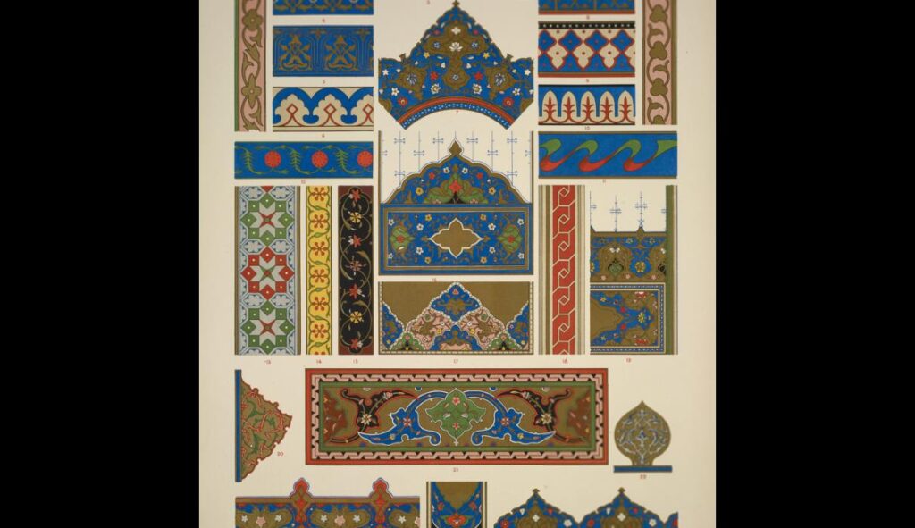 Persian Ornament no. 3. Ornaments from Persian manuscript in the British Museum - Owen Jones Tablo