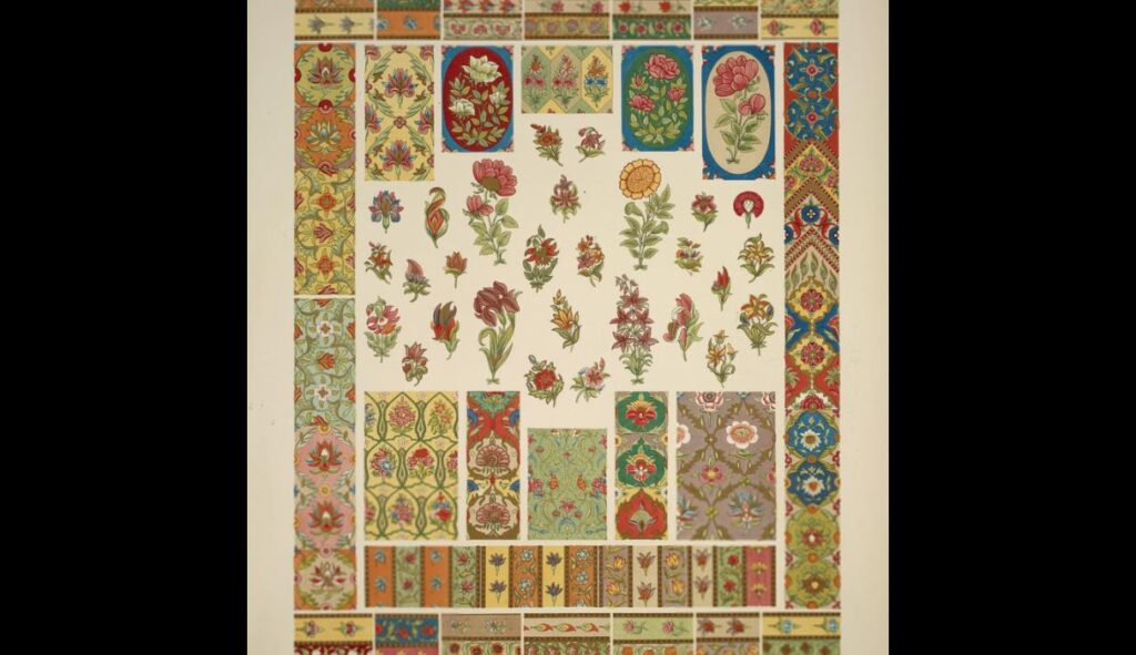 Persian Ornament no. 4. From a Persian manufacturer's pattern book, Marlborough House - Owen Jones Tablo
