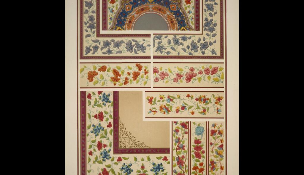 Persian Ornament no. 5. From a Persian manuscript, Marlborough House. - Owen Jones Tablo