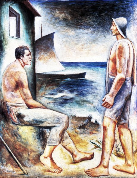 Pescatori (1935) – Carlo Carrà Tablo