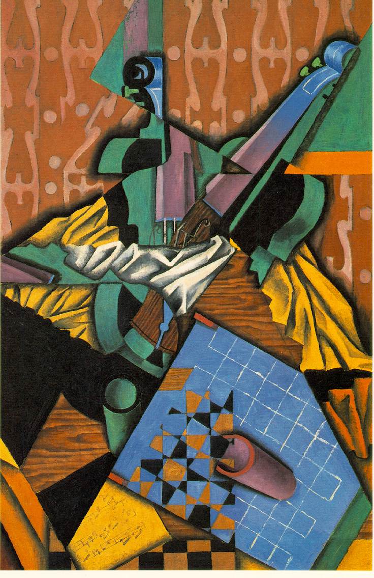 Photograph of Violin and Checkerboard (1913) - Juan Gris Tablo