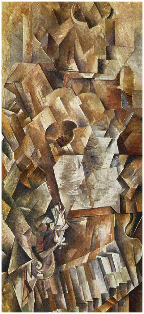 Piano and Mandolin (1909) - Georges Braque Tablo