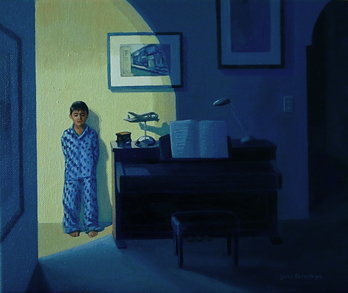 Piano at night - Jeffrey Smart Tablo