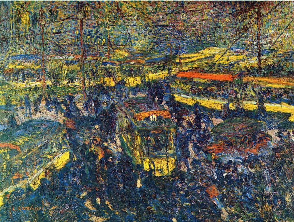 Piazza Del Duomo (1909) - Carlo Carrà Tablo