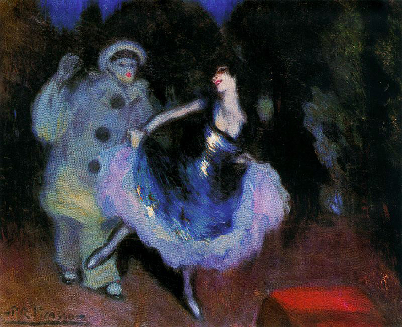 Pierrot and Colombina (1900) - Pablo Picasso Tablo