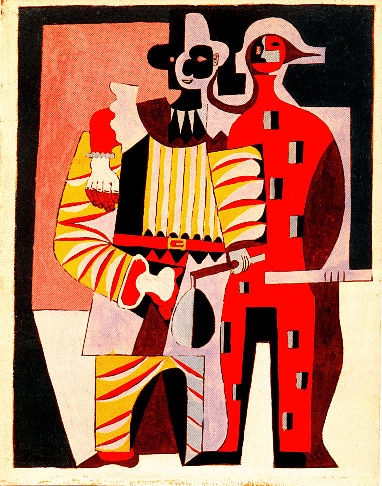 Pierrot and Harlequin (1920) - Pablo Picasso Tablo