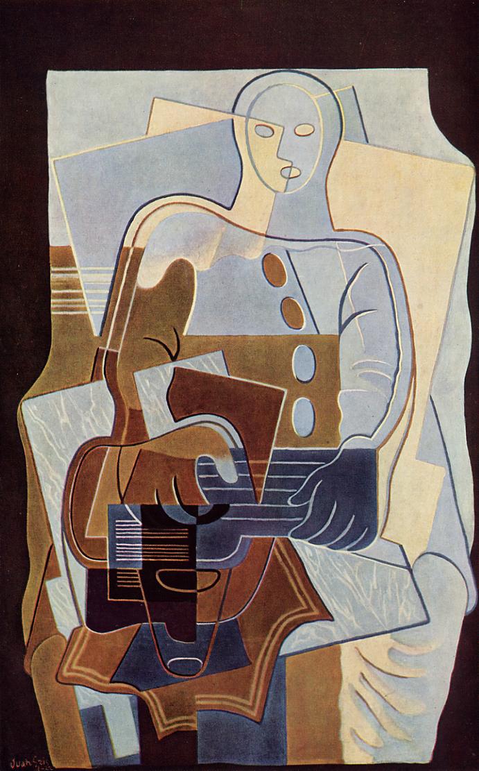 Pierrot with Guitar (1922) - Juan Gris Tablo
