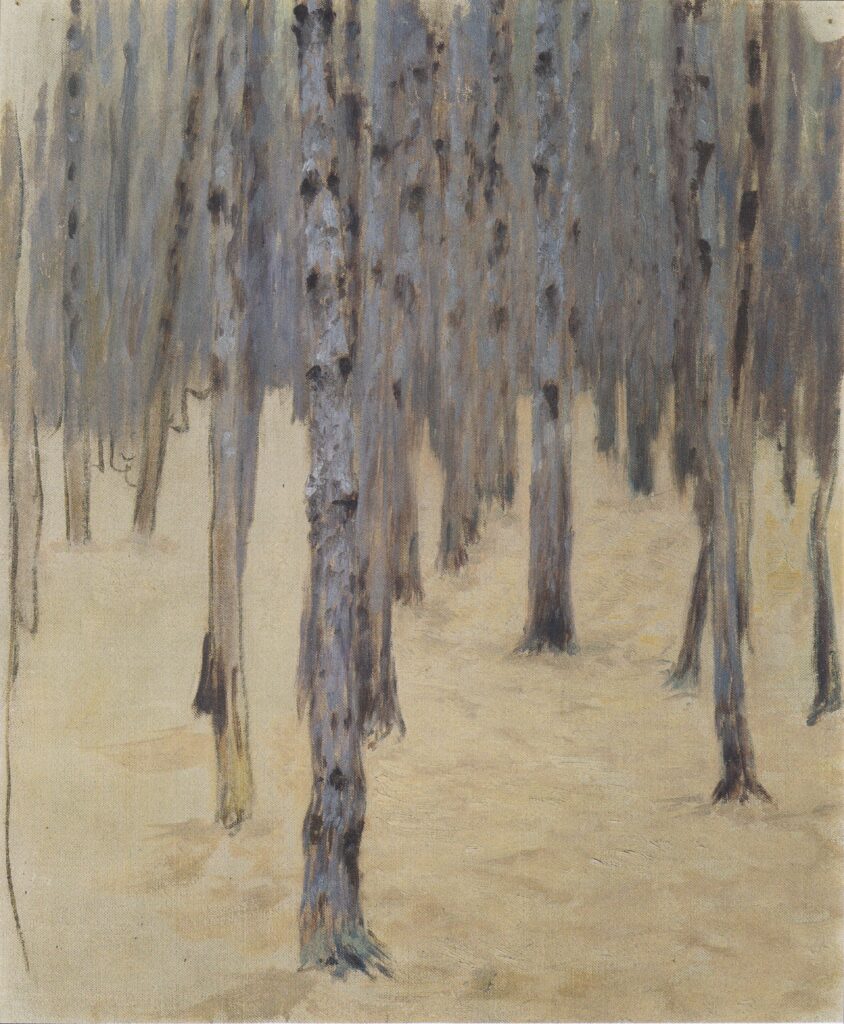 Pine forest in winter (1907) - Koloman Moser Tablo