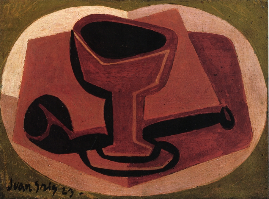 Pipe and Glass (1923) - Juan Gris Tablo