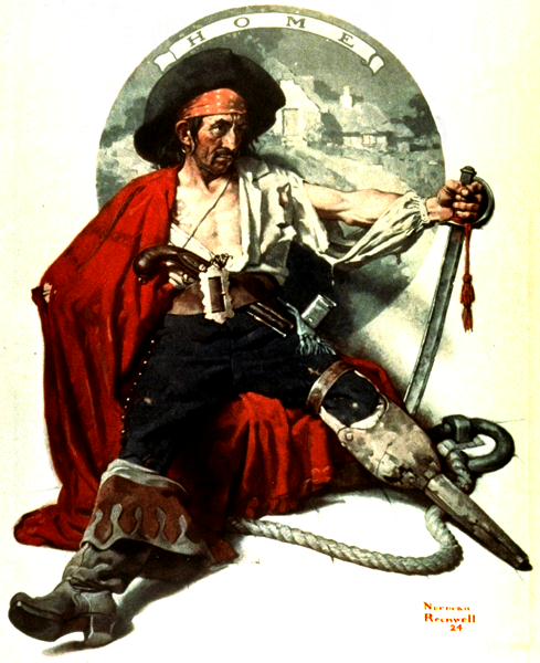 Pirat (1924) - Norman Rockwell Tablo
