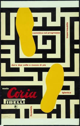 Pirelli, Suola Coria (1953) – Bruno Munari Tablo