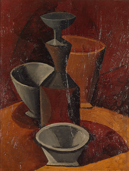 Pitcher and Bowls (1908) - Pablo Picasso Tablo