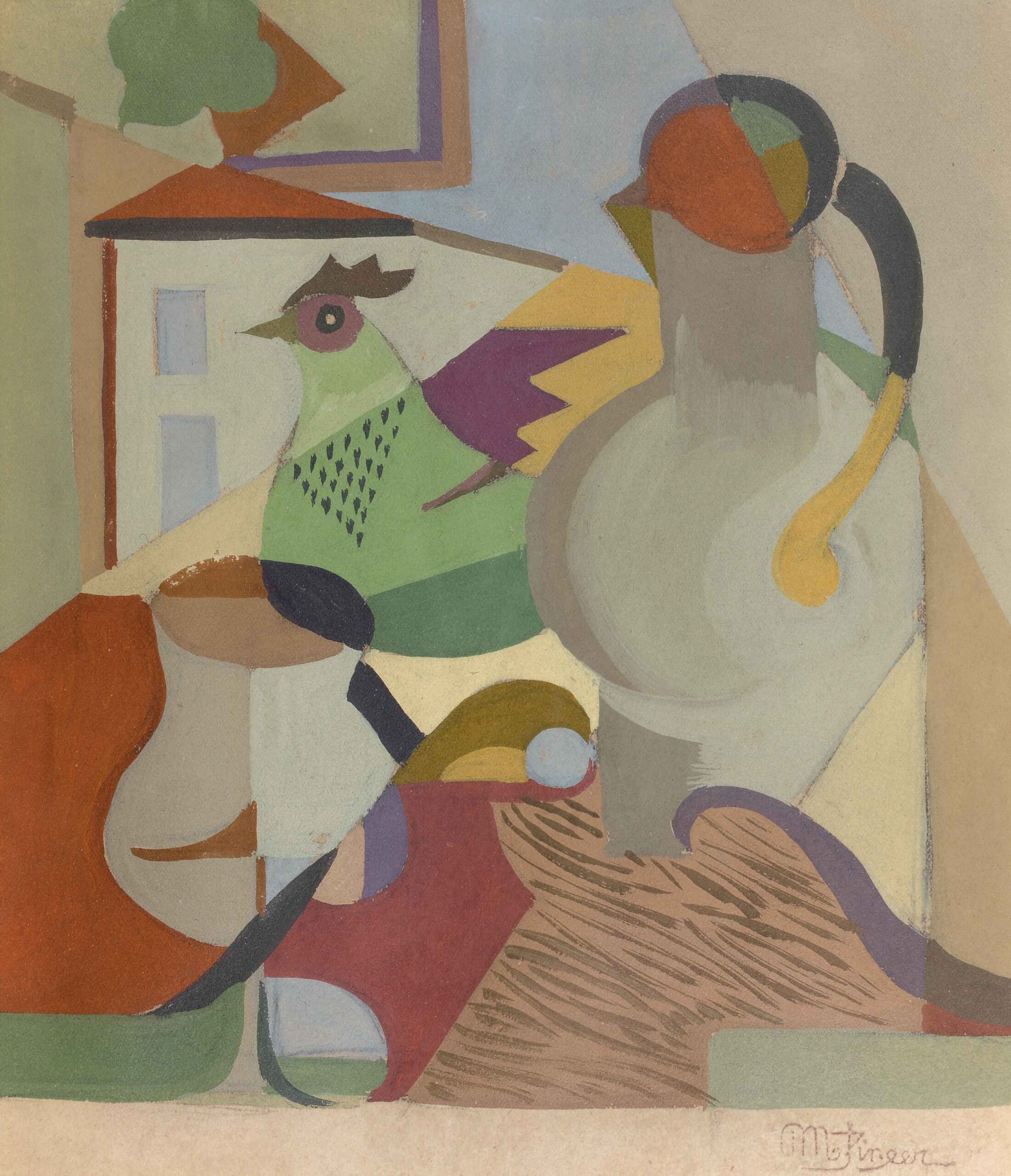 Pitcher, hen house (1923) - Jean Metzinger Tablo