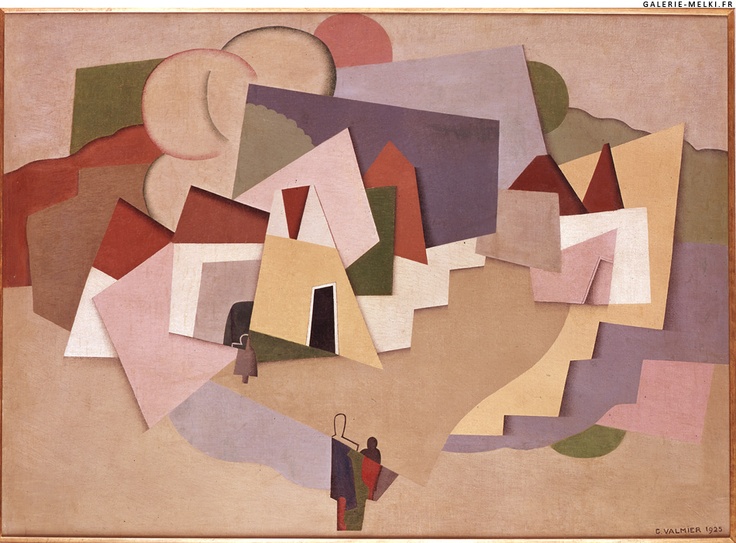 Place du village (1925) - Georges Valmier Tablo