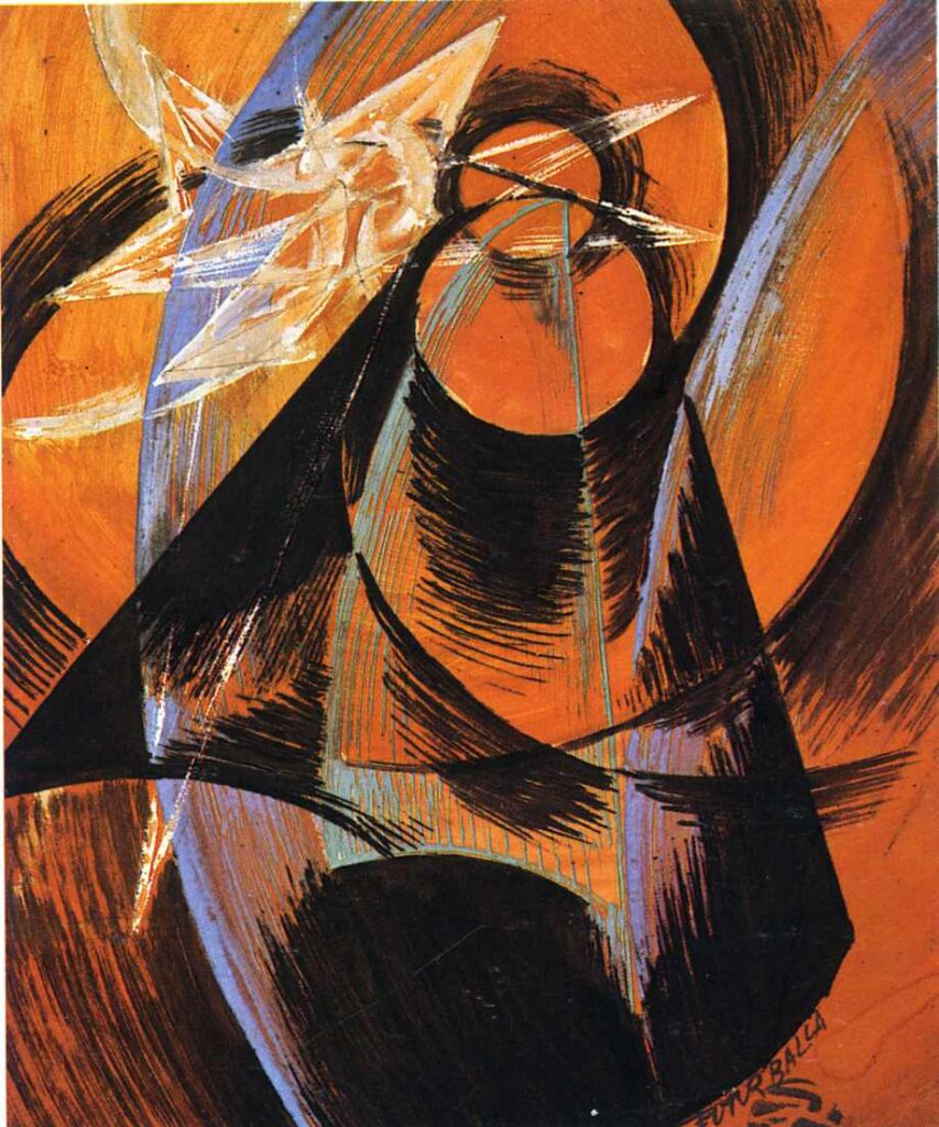 Planet Mercury passing in front of the Sun – Giacomo Balla Tablo