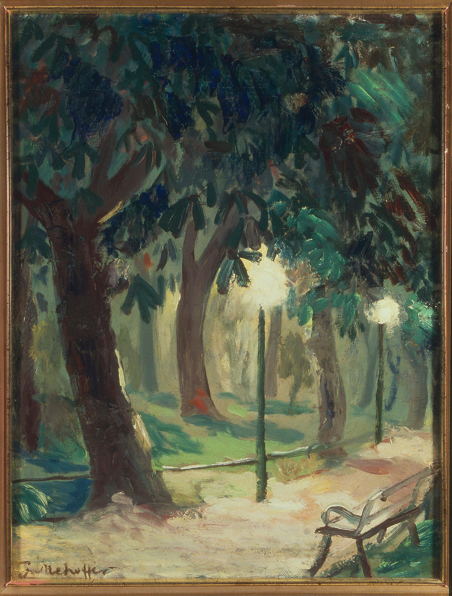 Planty Park in Kraków (1898) - Józef Mehoffer Tablo