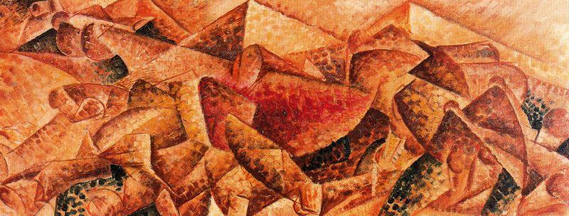 Plastic Dynamism Horse+House (1914) – Umberto Boccioni Tablo