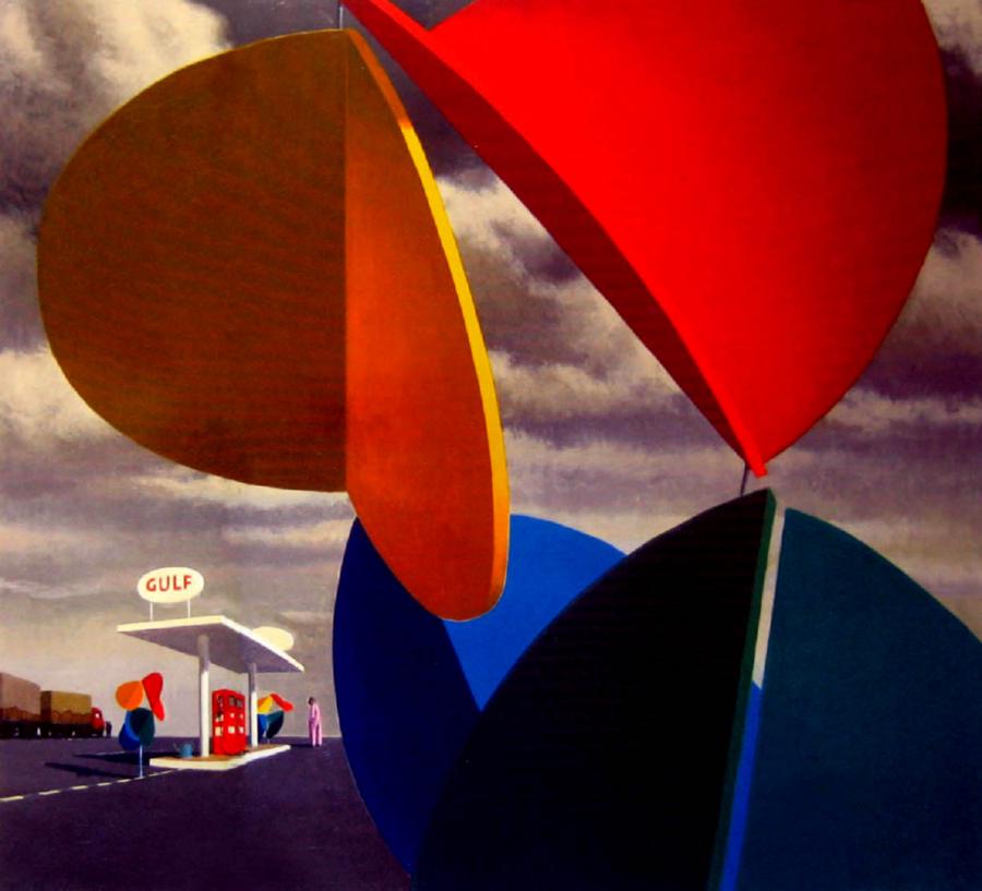 Plastic Garden, Filling Station - Jeffrey Smart Tablo