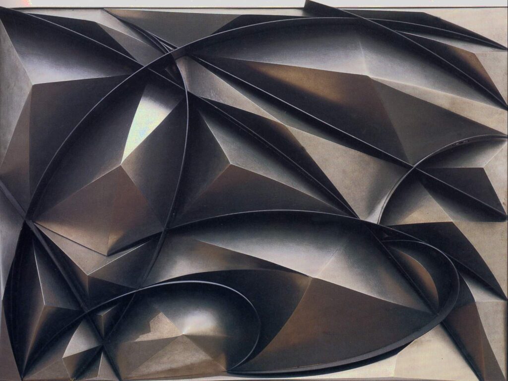 Plastic ensemble (1915) – Giacomo Balla Tablo