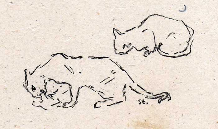 Playful Cats – Théophile Steinlen Tablo