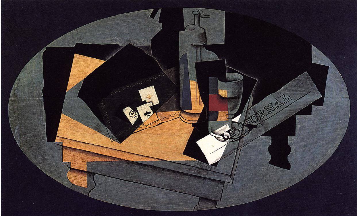 Playing Cards and Siphon (1916) - Juan Gris Tablo