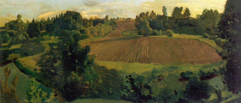 Ploughland (1900) – Konstantin Somov Tablo