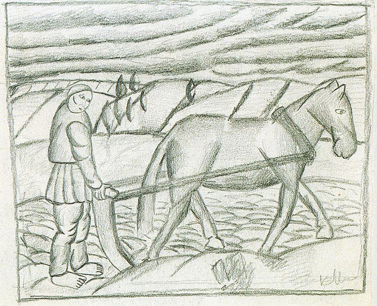 Plowman (1911) - Kazimir Malevich Tablo