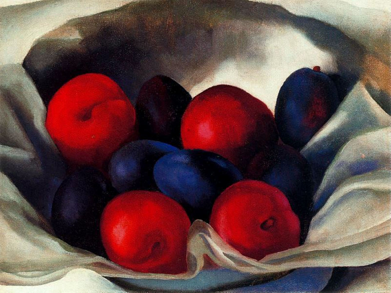 Plums (1920) - Georgia O'Keeffe Tablo